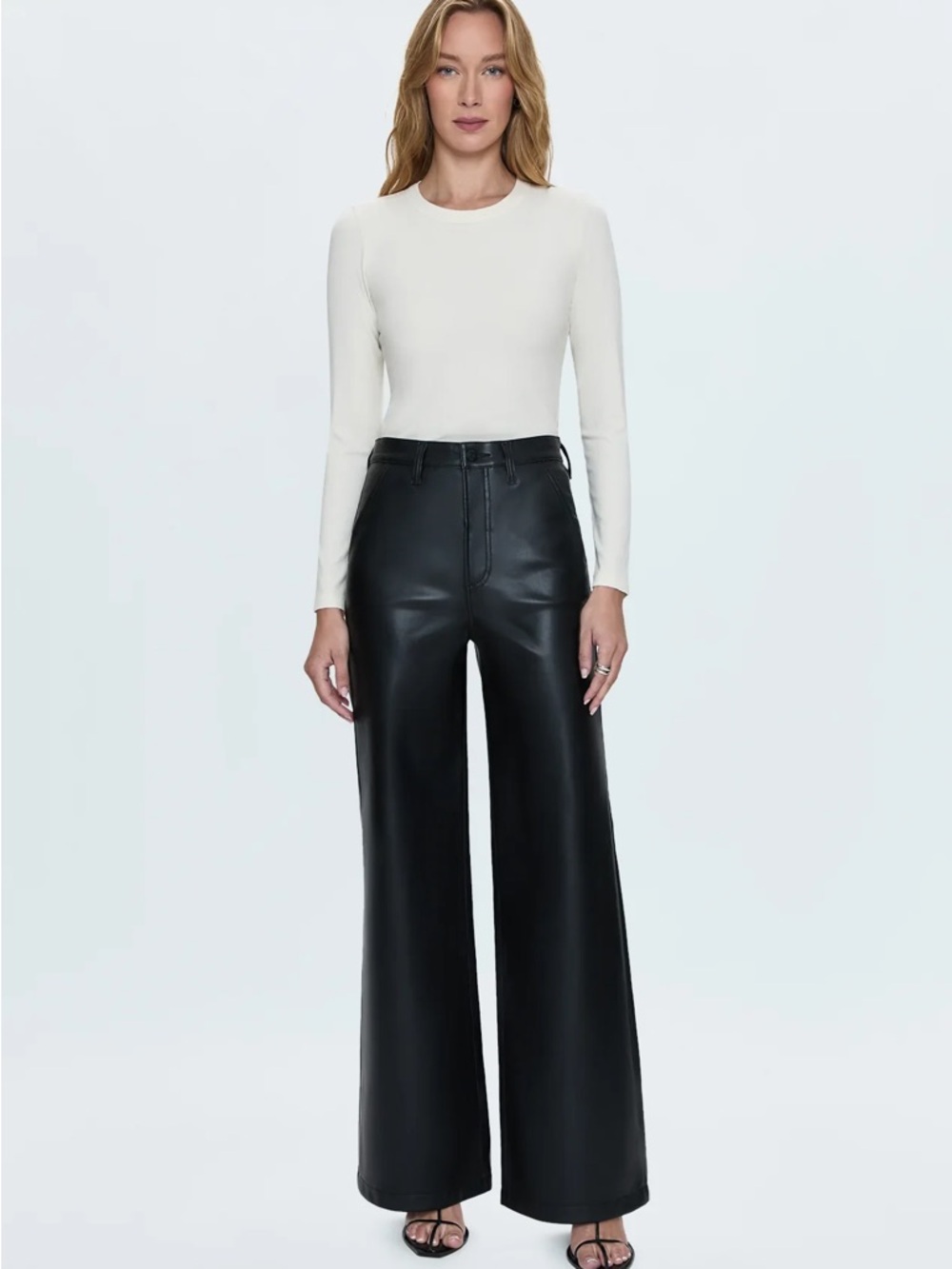 nwt pistola lana trouser ultra wide leg | 25 slate black
